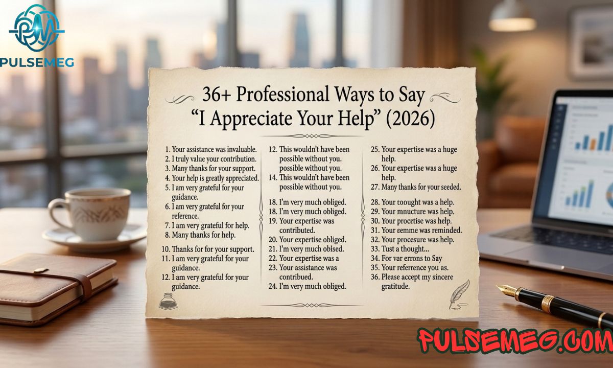 36+ Professional Ways to Say “I Appreciate Your Help” (2026)