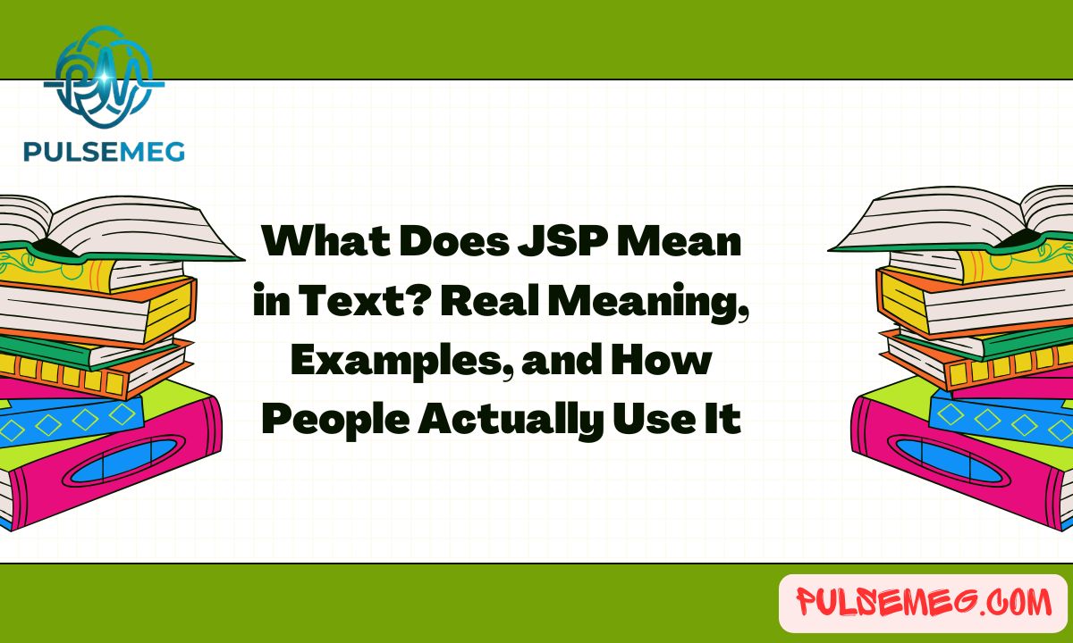 What Does JSP Mean in Text? Real Meaning, Examples, and How People Actually Use It