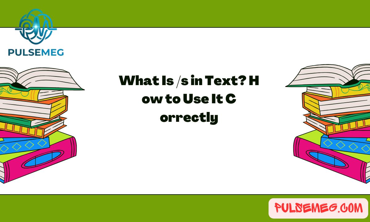 What Is /s in Text? How to Use It Correctly